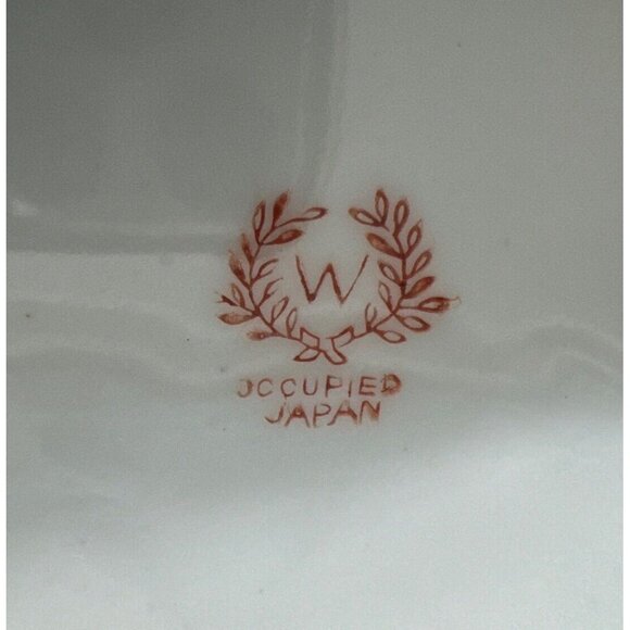 Antique Hand-Painted Porcelain Reticulated Serving Tray With Blue Floral Design - Picture 11 of 11